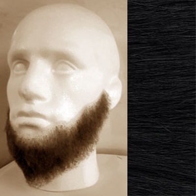 Full Beard Colour 1 - Black - Human Hair - BMA