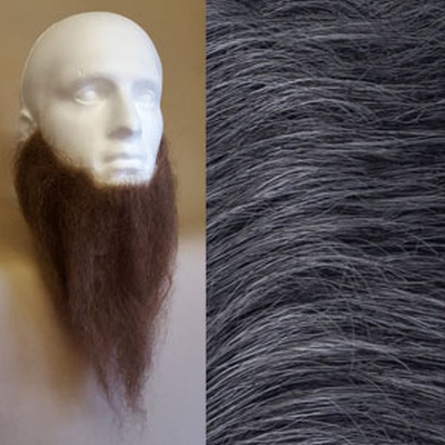 Long Full Beard Colour 1b50 - Black with 50% Grey BM1B50