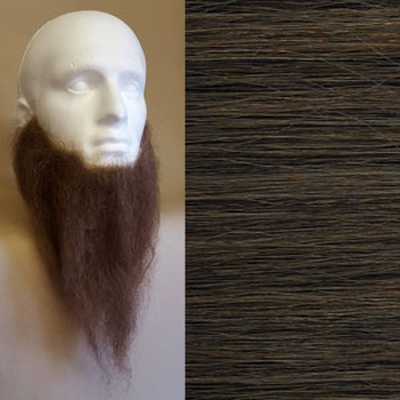 Long Full Beard Colour 6 - Brown - Human Hair - BMG