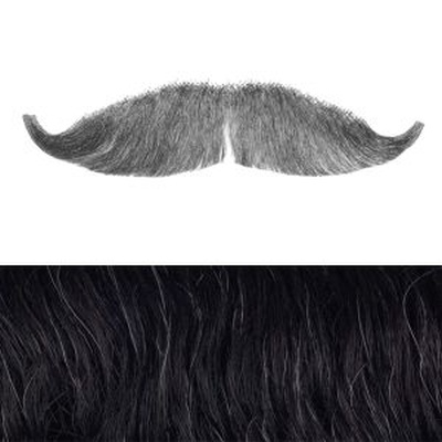 Bushy Moustache Colour 1b20 - Black with 20% Grey - BMZ
