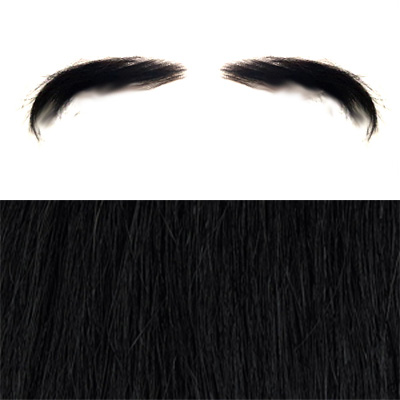 Eyebrows Style 1 Colour 1b - Black - Large Exaggerated