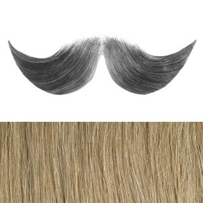 Handlebar Moustache Colour 16 - Medium Blonde Human Hair BMM