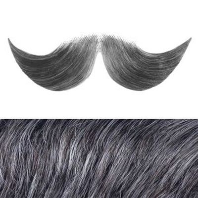 Handlebar Moustache Colour 1b20 - Black with 20% Grey - BMZ