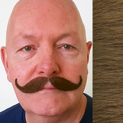 Kaiser Moustache Colour 27 - Light Auburn Human Hair BMO