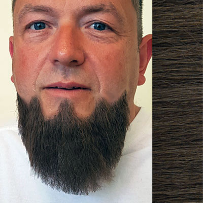 Large Full Chin Beard Colour 6 - Brown - Human Hair - BMG