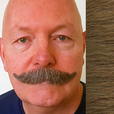 Military Moustache Colour 27 - Light Auburn Human Hair BMO