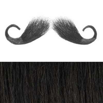 Moustache Style 'E' Colour 4 - Brown - Human Hair - BME