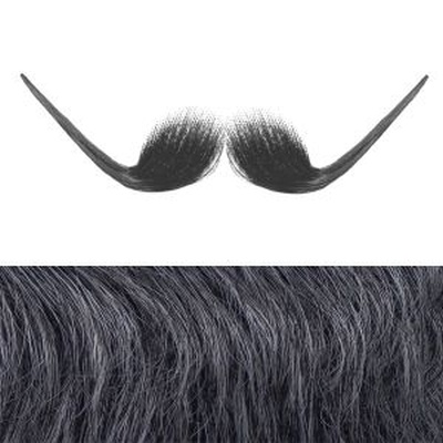 Moustache Style 'G' Colour 1b50 - Black with 50% Grey BM1B50