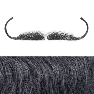 Moustache Style 'J' Colour 1b50 - Black with 50% Grey BM1B50 