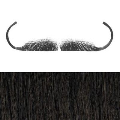 Moustache Style 'J' Colour 4 - Brown - Human Hair - BME