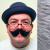 Handlebar Moustache Colour 44 - Salt n Pepper Mid Grey - BMS - view 1