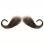 Moustache Style 'E' Colour 8 - Medium Brown Human Hair BMI - view 6