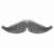 Military Moustache Colour 60 - Silver Grey Human Hair - BMW - view 4