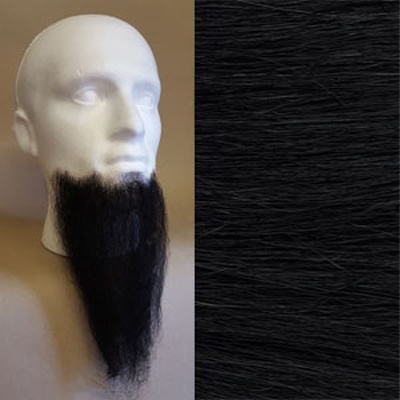 Long Chin Beard Colour 1 - Black - Human Hair - BMA