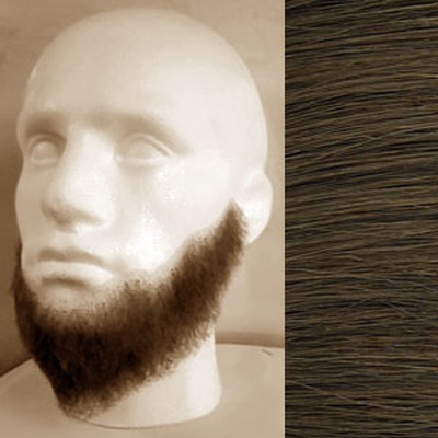 Full Beard Colour 8 - Medium Brown Human Hair BMI