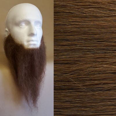 Long Full Beard Colour 13 - Dark Auburn Human Hair BML