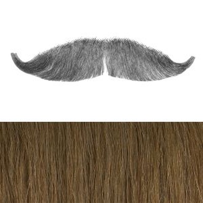 Bushy Moustache Colour 27 - Light Auburn Human Hair BMO