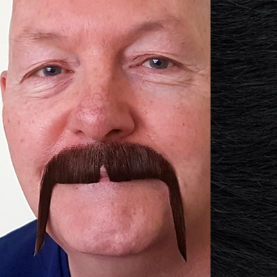 Chang Moustache Colour 1b - Black - Human Hair - BMB
