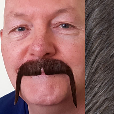Chang Moustache Colour 47 - Salt n Pepper Human Hair BMT