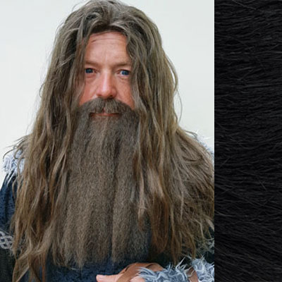 Hagrid Wig, Beard & Moustache Set Colour 1b Black - Synthetic Hair - BMA
