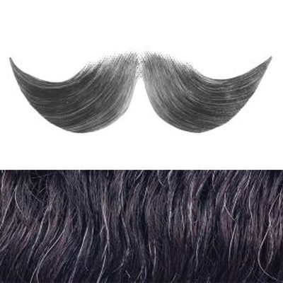 Handlebar Moustache Colour 34 - Dark Brown & Grey - BMQ