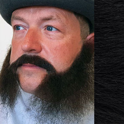 Side Whiskers Beard & Moustache Colour 1b - Black BMB