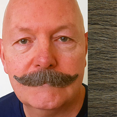 Military Moustache Colour 10 - Light Brown Human Hair BMJ 