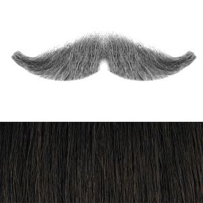 Military Moustache Colour 3 - Brown - Human Hair - BMD 