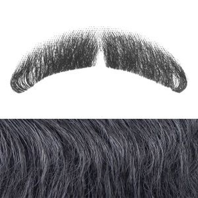 Moustache Style 'D' Colour 1b50 - Black with 50% Grey BM1B50