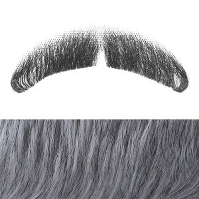 Moustache Style 'D' Colour 1b80 - Black with 80% Grey BM1B80