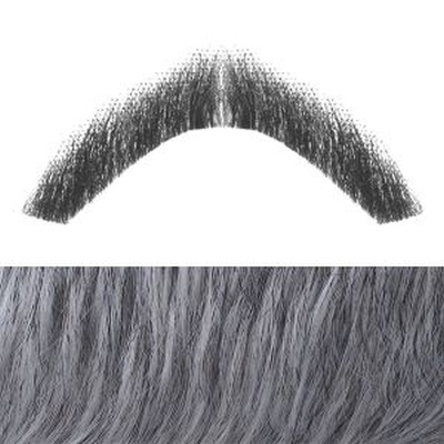 Moustache Style 'F' Colour 1b80 - Black with 80% Grey BM1B80